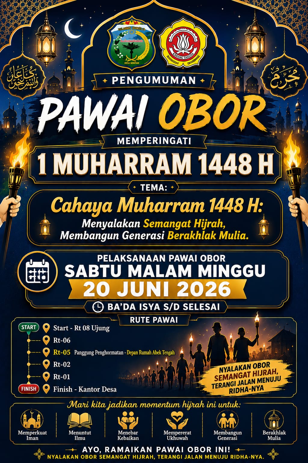 Pawai Obor Desa Sempan 